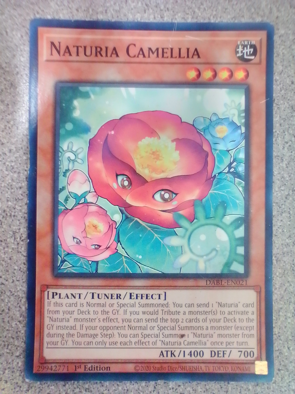 Yu-Gi-Oh Trading Card " NATURIA CAMELLIA"